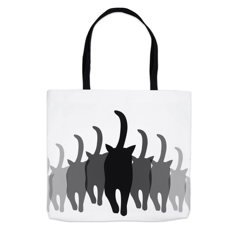 Black Cat Tote Bag, Cat Tote Bag, Cat Mom Tote, Kitty Tote, 13" x 13" tote bag